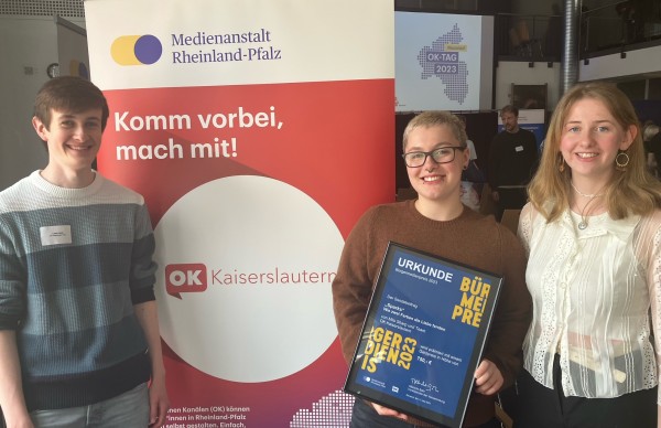 Bürgermedienpreis für “Sparks” von Milo Sharp